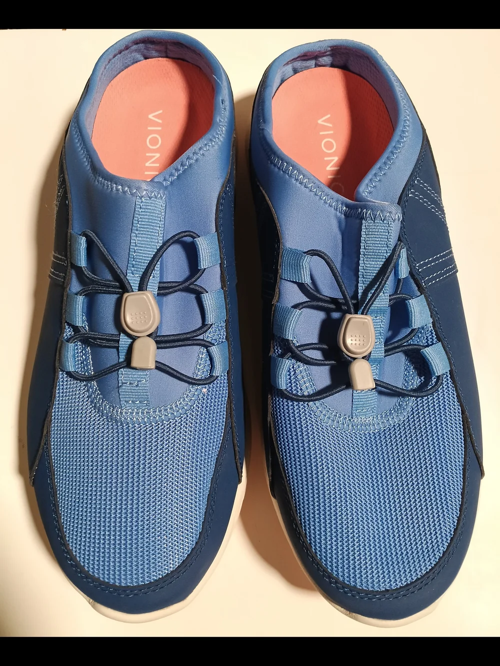 New Vionic Slip-On Athletic Sneakers in Blue with Coral Insoles Size 9